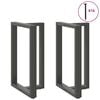 vidaXL Barbordsben T-formade 2 st antracit 60x35x(90-91) cm st&aring;l