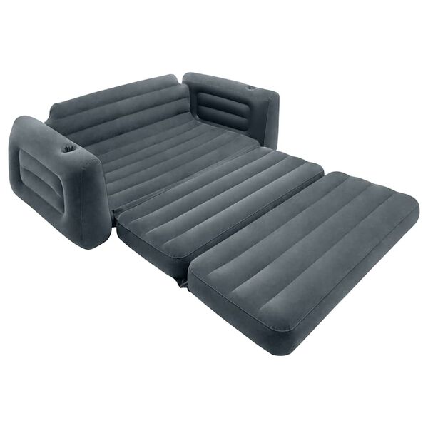 Intex Utdragbar fåtölj 203x231x66 cm mörkgrå