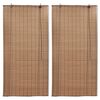 vidaXL Rullgardin bambu 2 st 80 x 160 cm brun