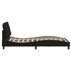 vidaXL Bed Frame with LED without Mattress Black 100x200 cm Fabric