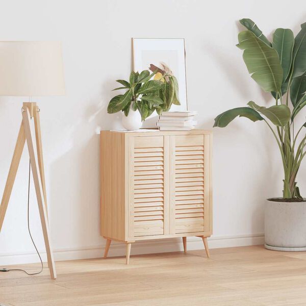 vidaXL Sk&aring;psd&ouml;rrar lamelldesign 2 st 61,5x29,5 cm massivt tr&auml; furu