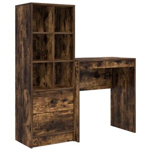 vidaXL Skrivbord R&ouml;kt ek 115,5 x 40 x 127 cm 2 st