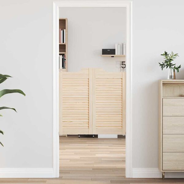 vidaXL Slagd&ouml;rrar lamelldesign 1-par 80x80 cm massivt tr&auml; furu