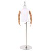 vidaXL Justerbar mannequin 120-157 cm med bas Unisex PP Vit 120-157 cm