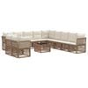 vidaXL Tr&auml;dg&aring;rdsoffset 12 pcs Beige konstrotting