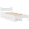 vidaXL S&auml;ngram med l&aring;dor vit 90x200 cm massiv furu