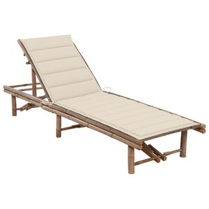 vidaXL Sols&auml;ng med dyna bambu