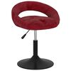 vidaXL Snurrbar matstol vinr&ouml;d sammet