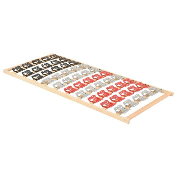 vidaXL Sängram med 12 ribbor och stöd 120x200 cm