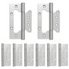 vidaXL G&aring;ngj&auml;rn 8 st 125 x 78 x 13 mm Silver St&aring;l