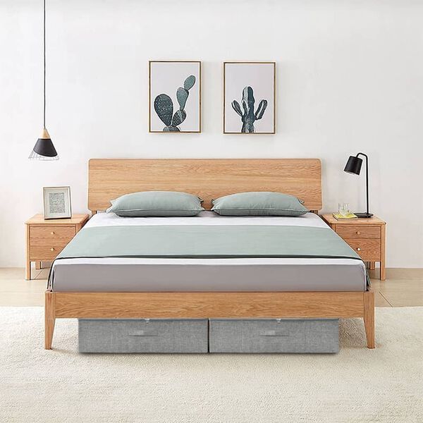 vidaXL Förvaringslåda 2 st tyg 70x40x18 cm grå