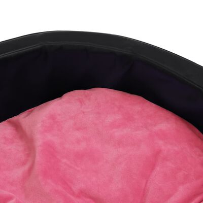 vidaXL Hundbädd svart och rosa 90x79x20 cm plysch och konstläder