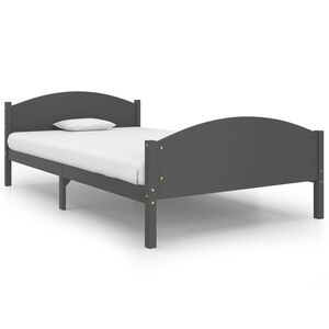 vidaXL S&auml;ngram m&ouml;rkgr&aring; massiv furu 120x200 cm
