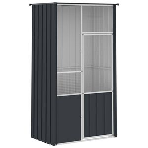 vidaXL F&aring;gelbur antracit 115x78x200 cm galvaniserat st&aring;l