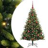 vidaXL Konstgjort F&auml;llbart Jultr&auml;d 150 LEDs Gr&ouml;n 120 cm PVC och PE
