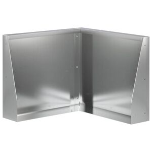 vidaXL St&ouml;dv&auml;gg 50 x 50 x 30 cm Galvaniserat st&aring;l Silver