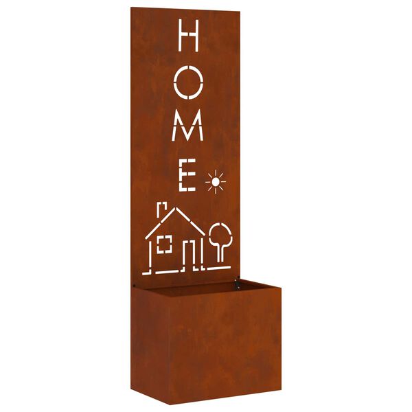 vidaXL Tr&auml;dg&aring;rds integritetssk&auml;rm Rostig 50 x 140 cm cortenst&aring;l