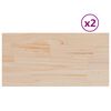 vidaXL Bordsskivor 2 st 90x45x1,7 cm rektangul&auml;r massiv furu