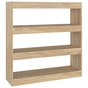vidaXL Bokhylla/Rumsavdelare sonoma-ek 100x30x103 cm