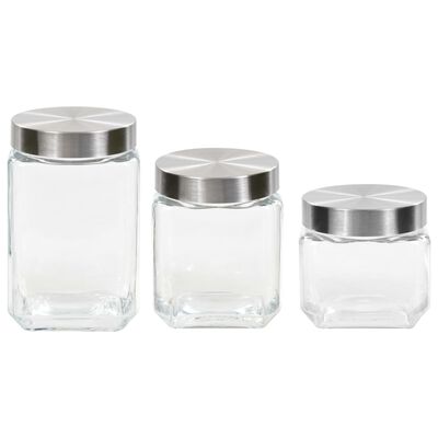 vidaXL Förvaringsburkar i glas med korklock 6 st 800/1200/1700 ml