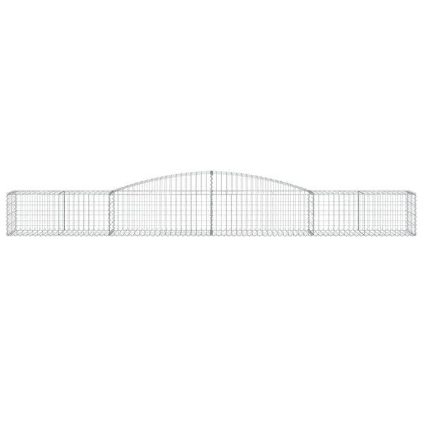 vidaXL Gabioner bågformade 5 st 400x50x40/60 cm galvaniserat järn