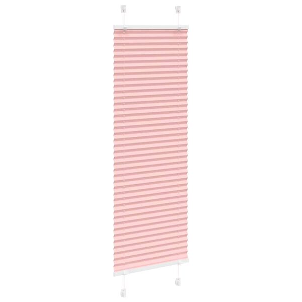vidaXL Plisserad persienn rosa 45x100cm tyg bredd 44,4cm polyester