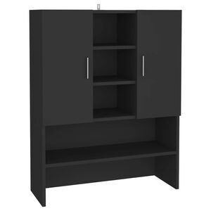 vidaXL Tv&auml;ttmaskinssk&aring;p svart 70,5x25,5x90 cm