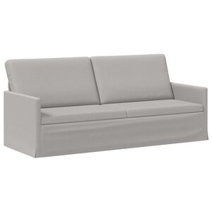vidaXL 3-sitssoffa Moln Gr&aring; 190 x 81 x 82 cm Tyg