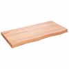 vidaXL V&auml;gghylla ljusbrun 100x50x(2-6) cm behandlad massiv ek