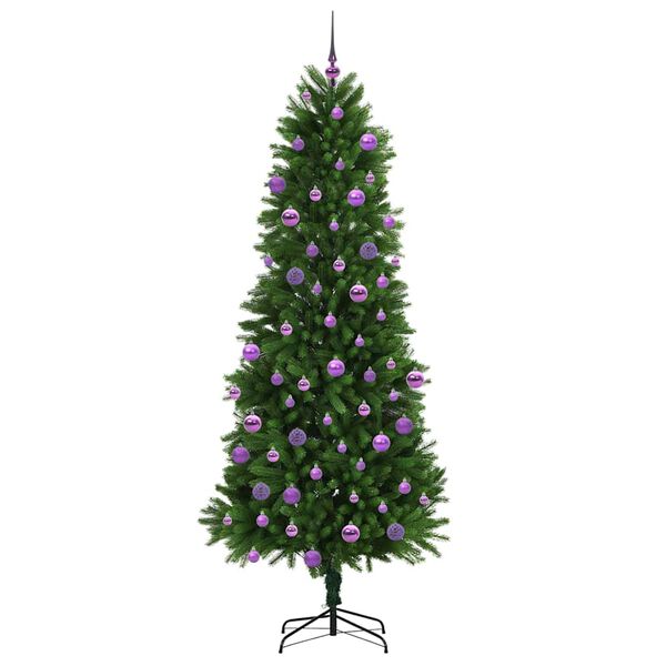 vidaXL Julgran med 300 LED-lampor med stativ Gr&ouml;n 240 cm PE