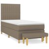 vidaXL Rams&auml;ng med madrass taupe 90x190 cm tyg