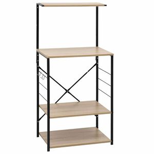 vidaXL Hylla f&ouml;r mikrov&aring;gsugn svart&ek 60x39,6x123 cm konstruerat tr&auml;
