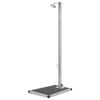 vidaXL Tr&auml;dg&aring;rdsdusch med gr&aring;tt golv 220 cm rostfritt st&aring;l