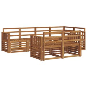 vidaXL Sektionsoffgrupp 7 pcs Naturf&auml;rg