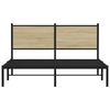 vidaXL Sängram utan madrass metall sonoma-ek 140x200 cm