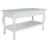 vidaXL Soffbord med hylla MDF vit