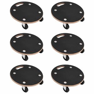 vidaXL Transportvagn 6 pcs Gr&aring; Plywood