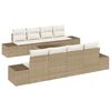 vidaXL Tr&auml;dg&aring;rdsoffset 8 pcs Beige och gr&auml;ddf&auml;rgad konstrotting