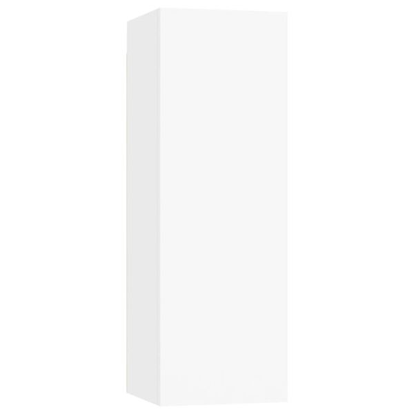 vidaXL Tv-sk&aring;p 7 delar vit konstruerat tr&auml;