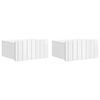 vidaXL V&auml;ggmonterat S&auml;ngbord 2 pcs Vit h&ouml;gglans 49 x 34,5 x 24 cm