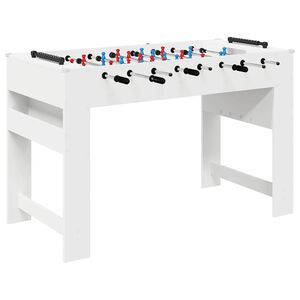 vidaXL Foosballbord Vit 125 x 60,5 x 80 cm Konstruerat tr&auml;