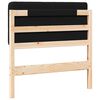 vidaXL Kl&auml;dd s&auml;nggavel med huvudgavel Brun och svart 80 cm Massiv furu