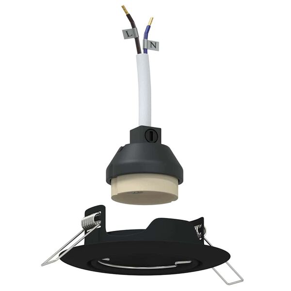 vidaXL Spotlight 24 pcs Svart 9 x 9 x 2.5 cm Metall