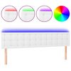 vidaXL S&auml;nggavel LED vit 180x5x78/88 cm konstl&auml;der