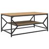 vidaXL Kaffeebord Artisan Ek 90 x 50 x 40 cm Konstruerat trä och stål