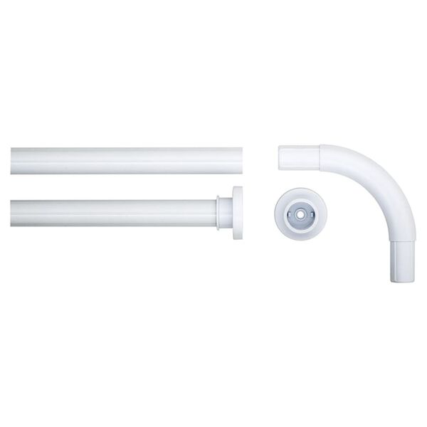 Sealskin Duschdraperist&aring;ng f&ouml;r h&ouml;rn 90x90 cm vit