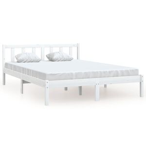 vidaXL S&auml;ngram vit massiv furu 140x200 cm