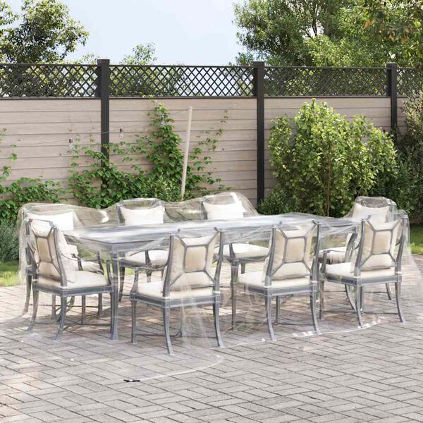 vidaXL Klar presenning med &ouml;ljetter 4x6 m PVC