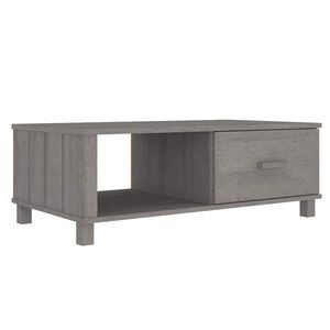 vidaXL Soffbord HAMAR ljusgr&aring; 100x55x35 cm massiv furu