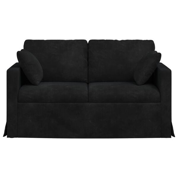vidaXL Soffa Svart 138 x 78 x 80 cm Sammet